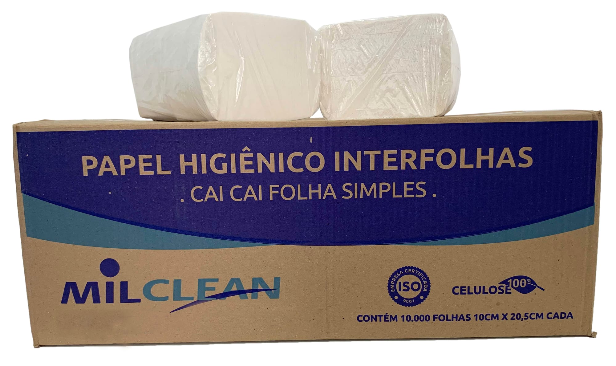Papel higiênico interfolhas cai cai folha simples (100% celulose)