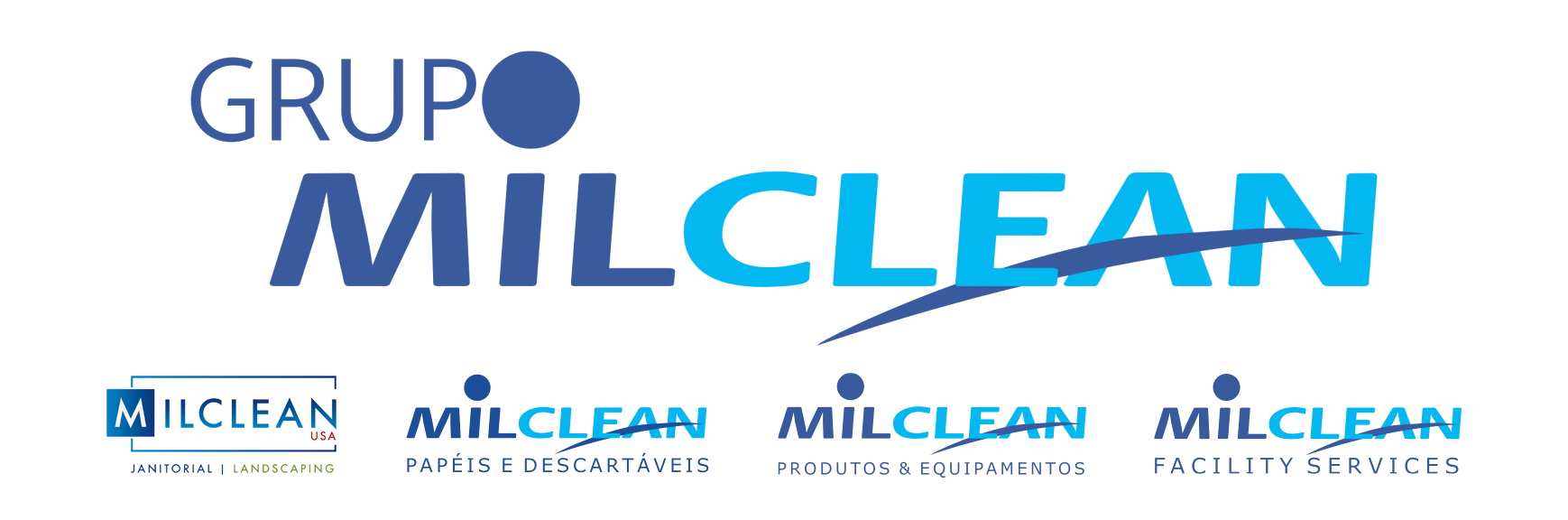 Logos das empresas do Grupo Milclean